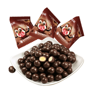 百诺英式麦丽素纯可可脂黑巧克力散装250g婚庆结婚喜糖休闲零食品