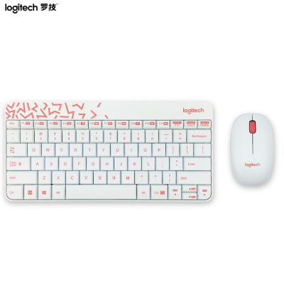 罗技(Logitech)无线键鼠套装 MK240 Nano 无线鼠标无线键盘套装(白色)