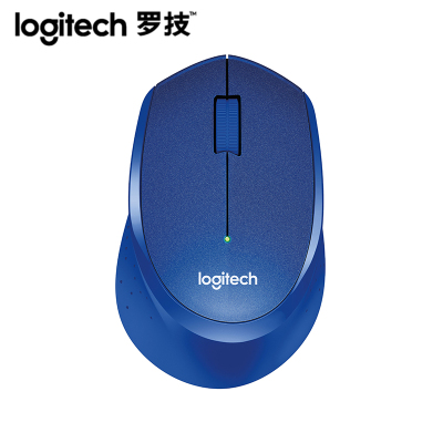 罗技(Logitech)M330 无线静音鼠标 办公笔记本省电无声鼠标M280/M275升级(蓝色)