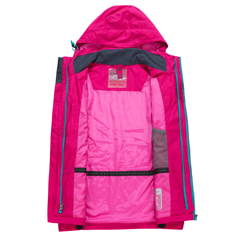 英国dunlop 冲锋衣女款户外可拆卸内胆防风保暖透气登山滑雪服