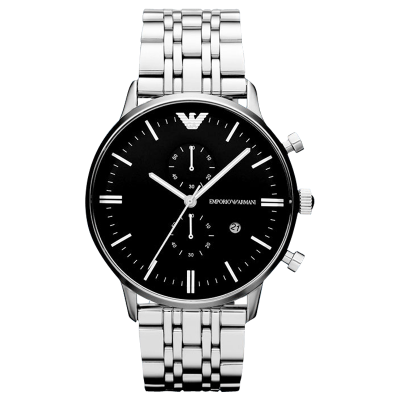 阿玛尼手表 最新款石英男表多功能防水 时尚潮流刚带皮带男士腕表正品