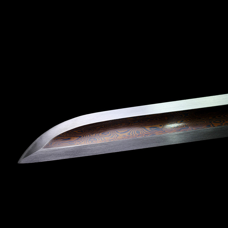 佳慕斯(camorese)原木汉剑直刀 花纹钢唐剑打刀 龙泉宝剑 未开刃