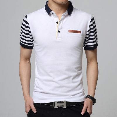 男士T恤新款夏季短袖Polo衫男纯棉翻领男士Polo衫韩版宽松大码男士短袖T恤青年男装半袖