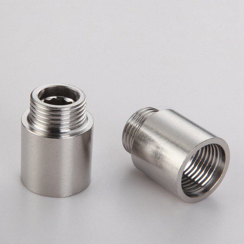 家奕凯 加长不锈钢内外丝直接头4分加厚内外丝直接 水管全铜延长接头