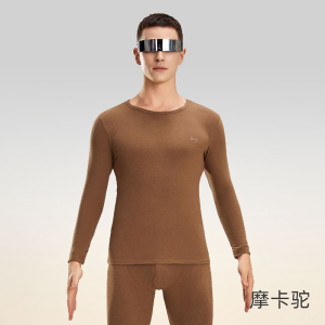 猫人长绒棉保暖内衣女士青少年秋衣秋裤男士套装纯棉打底衫女秋冬