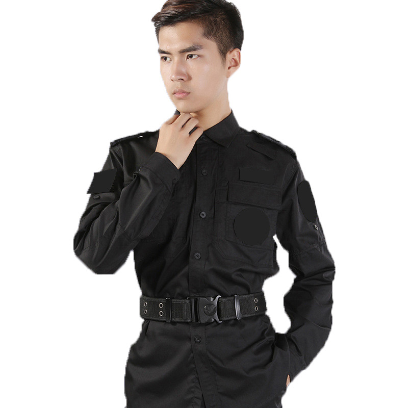 雷诺斯 z001短袖保安服套装黑色安保夏季特战