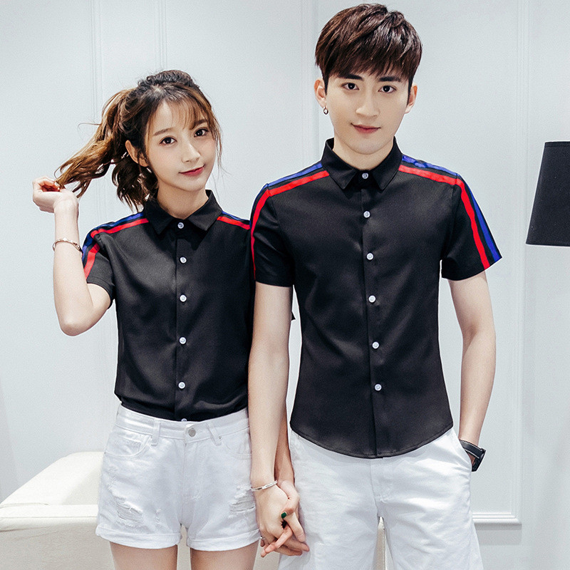 骑士普丁酒店服务员工作服夏季短袖衬衣网咖会