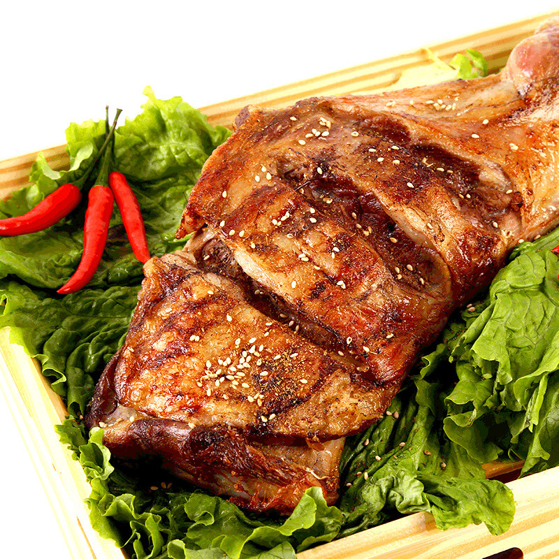 【新牧哥】烤羊腿800g内蒙古特产烧烤新鲜烤羊腿肉2个零食小吃 新牧哥