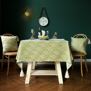 幸福派 轻奢桌布北欧美式餐桌布长条茶几桌布布艺现代简约欧式提花