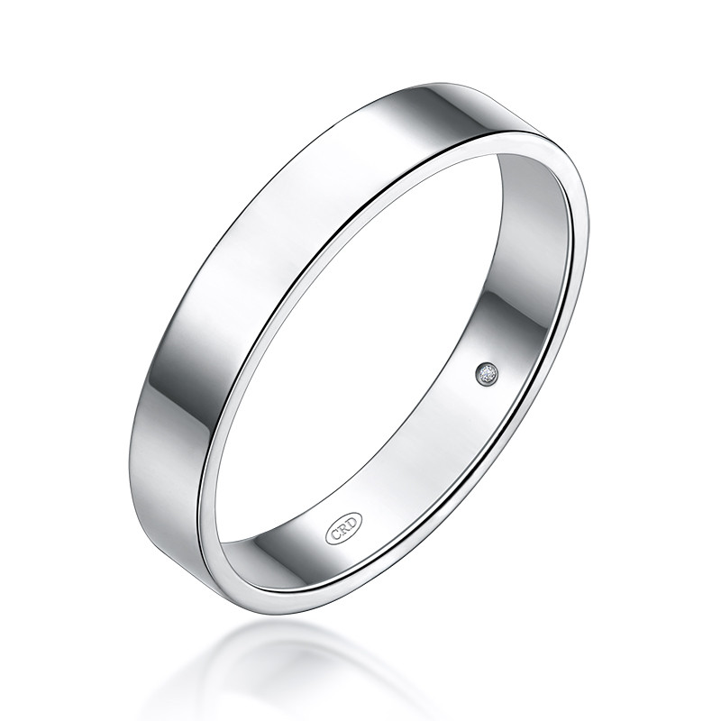 crd克徕帝白18k金钻石戒指时尚百搭钻石男戒钻戒男
