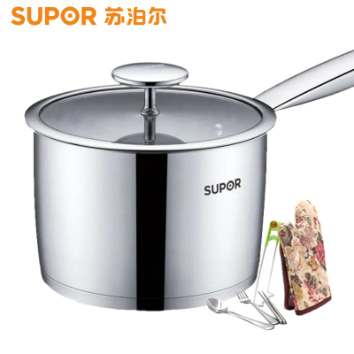 苏泊尔/SUPOR汤锅小奶锅ST16V1304不锈钢加厚复底宝宝奶锅16cm1.6