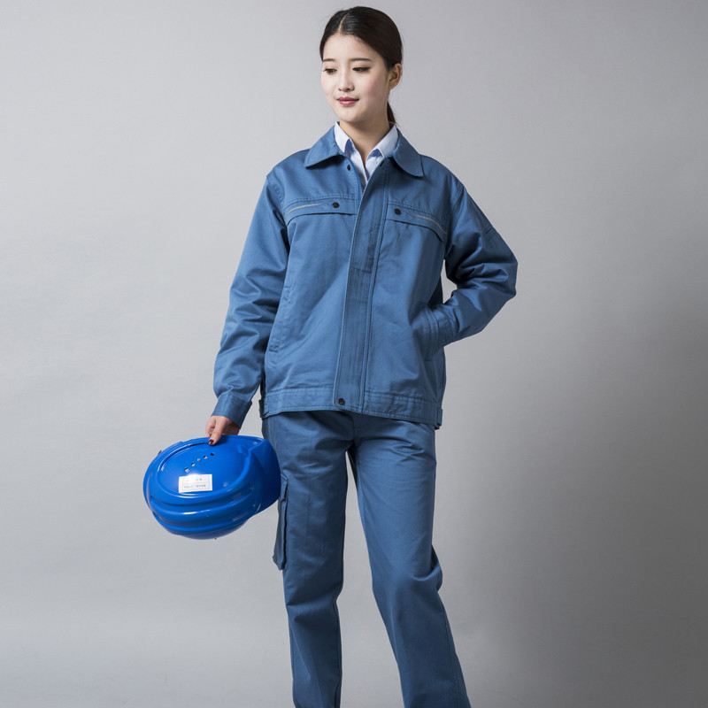 燕舞 女款春秋季长袖工作服,防静电服,全棉服,劳保服,长袖套装50件起