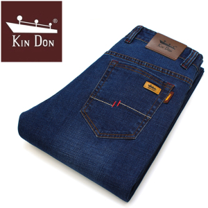 金盾(KIN DON)新款牛仔裤男冬季厚款微弹力修身休闲裤男青年裤子男直筒长裤装男士牛仔裤