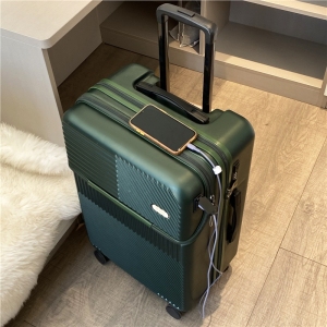 新款前置开口登机行李箱女小型20寸轻便拉杆皮箱24旅行箱男生