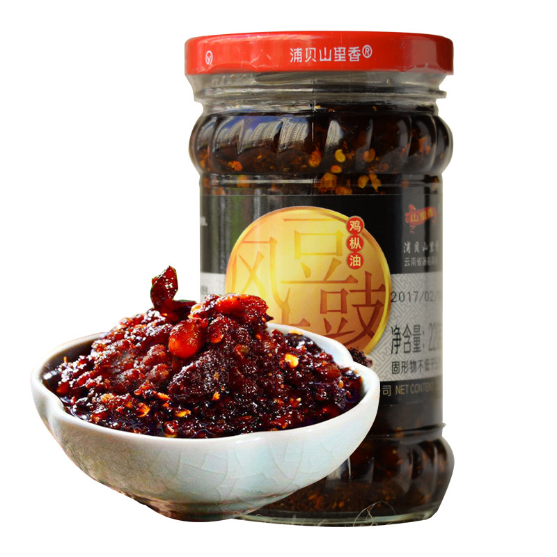 云南易门特产 云之南鸡枞油豆豉 山里香风味豆瓣下饭菜拌面炒菜调料