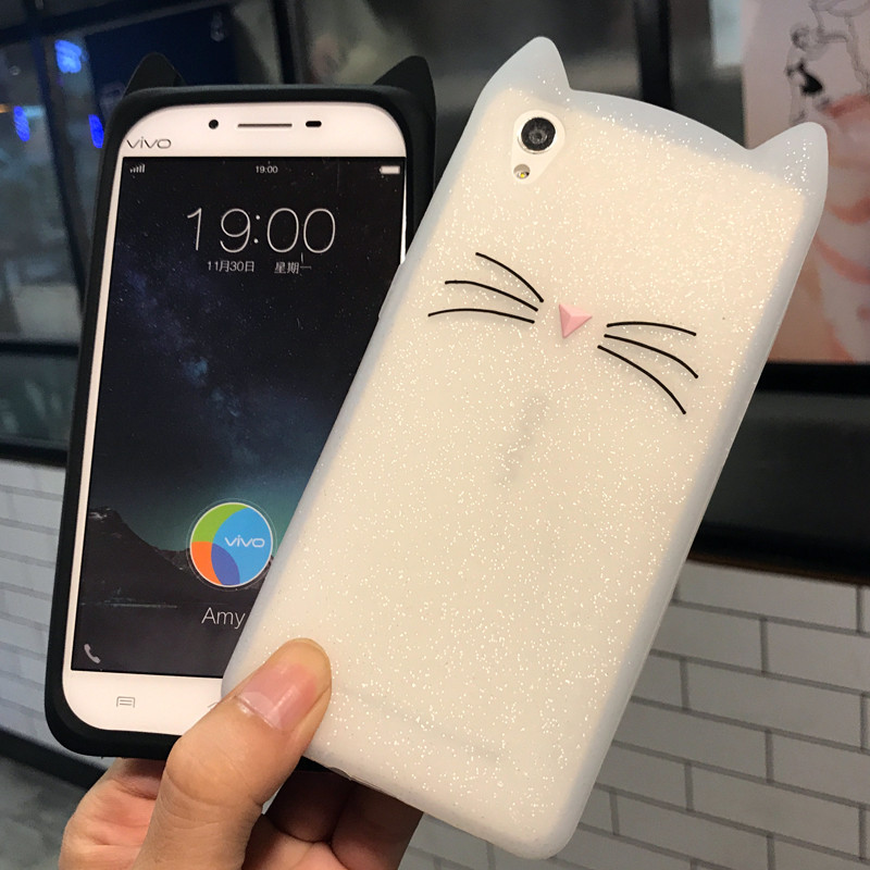 款vivo y51手机壳硅胶女款步步高y51a防摔保护套y55卡通猫咪挂绳软