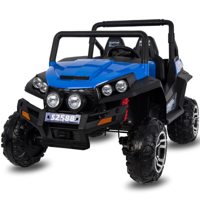 四驱双座儿童电动车四轮越野童车小孩玩具遥控可坐人宝宝遥控汽车