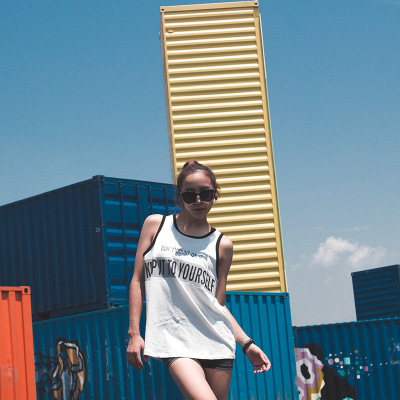 速干中长款运动背心BF球衣女夏健身跑步无袖宽松T恤上衣罩衫