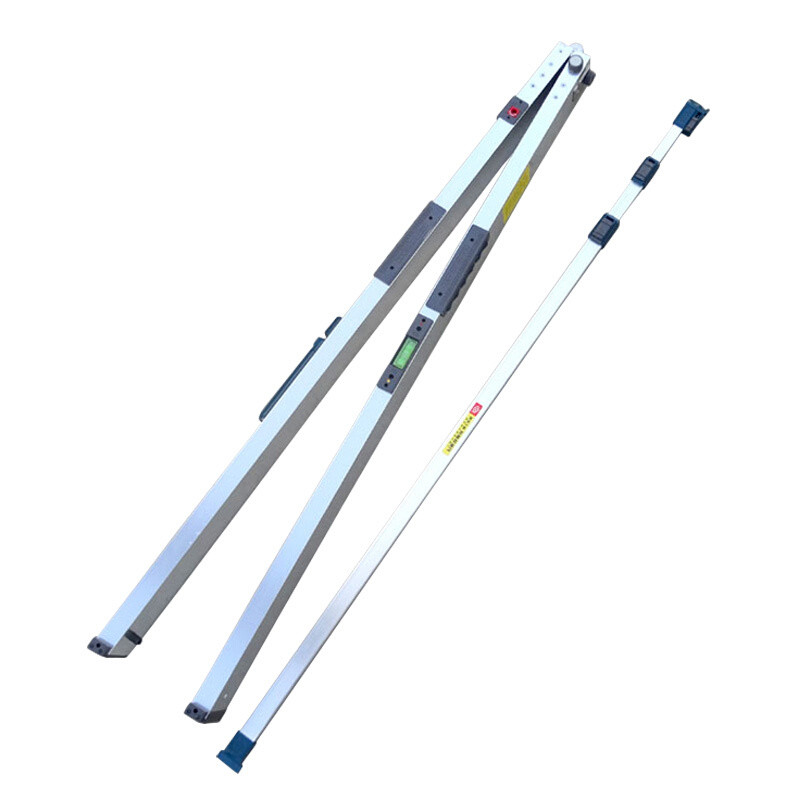 建筑工程垂直检测尺2米靠尺验房工具垂直度水平度检测尺两件套标配