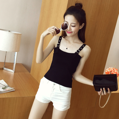 902新款春秋女装新款韩版百搭修身短款露脐针织背心外穿打底小吊带上衣潮定制