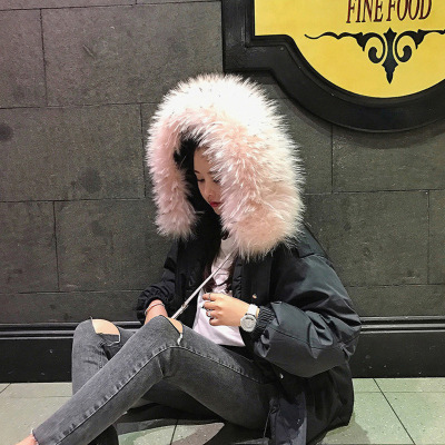 顺崇2017冬季羽绒服女韩版面包服大毛领棉衣外套学生百塔短款