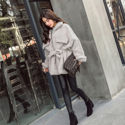 顺崇2017冬季保暖加厚中长仿皮草外套韩版气质大码显瘦棉衣棉服女