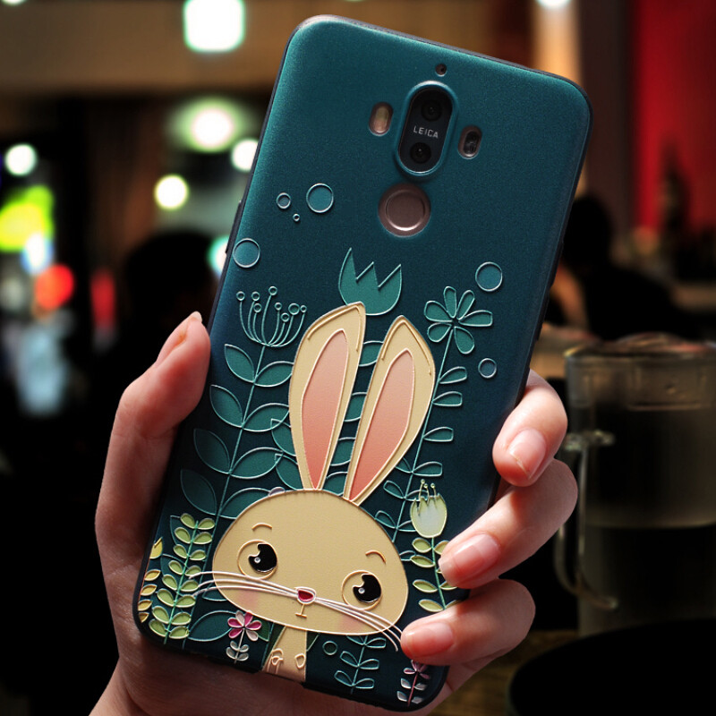 华为mate9手机壳女款个性创意全包软硅胶卡通可爱防摔日y