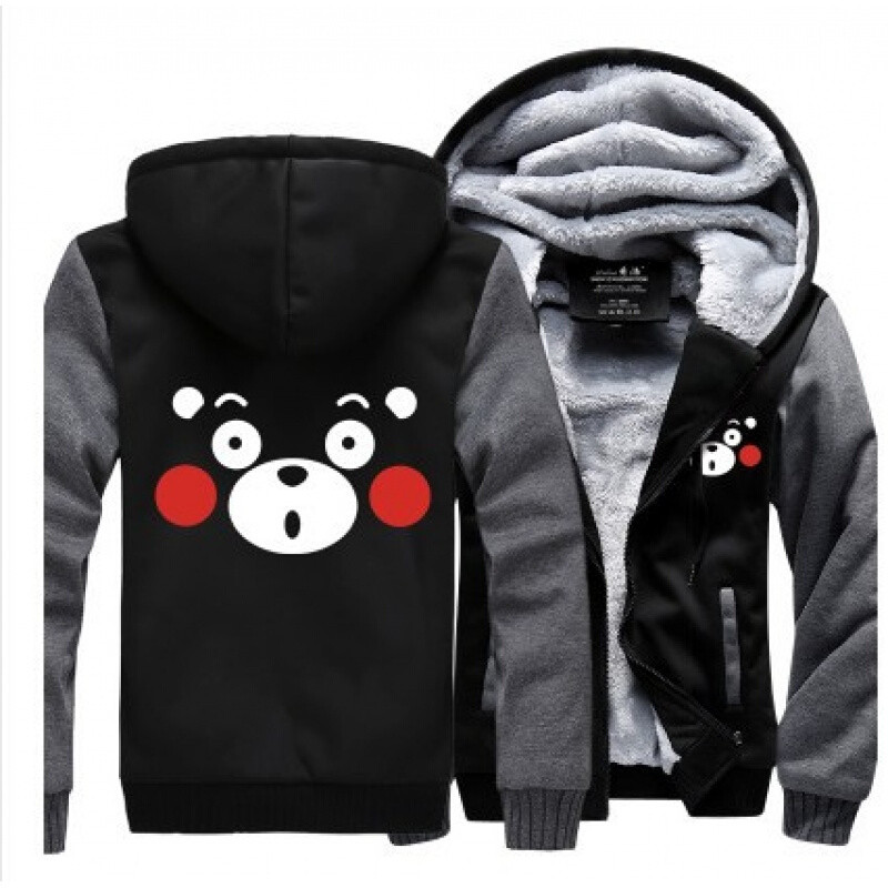 熊本熊可爱卫衣服外套动漫连帽男女宽松学生服r 凹凸