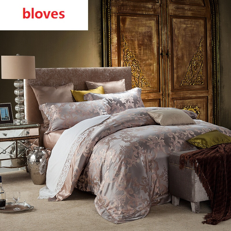 bloves-家纺品牌真丝四件套桑蚕丝婚庆床上用品双面春夏蚕丝套件露莎