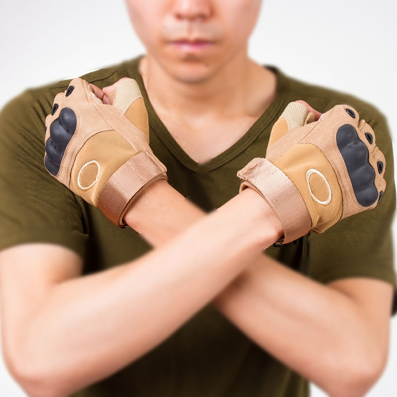 半指手套战术运动手套麒麟鞭训练手套