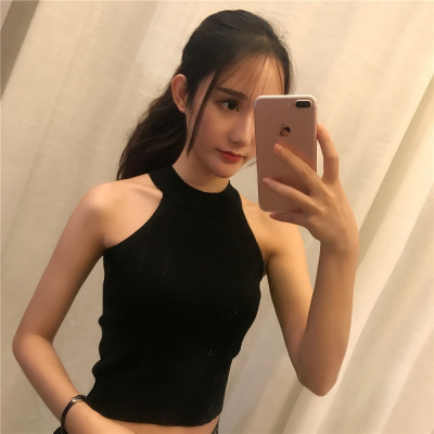 bw9新款吊带背心女针织内搭短款外穿韩版半高圆领chic韩风春装上衣打底衫定制默认颜色默认尺寸