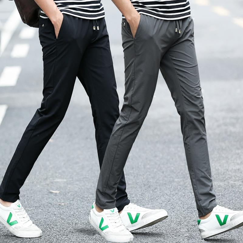 bw9新款【2条】裤子男韩版潮流夏季修身速干运动裤男秋季休闲裤宽松