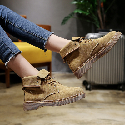 qma新款2017秋季新款复古马丁靴英伦风平底学生百搭短靴春秋韩版女靴子潮定制