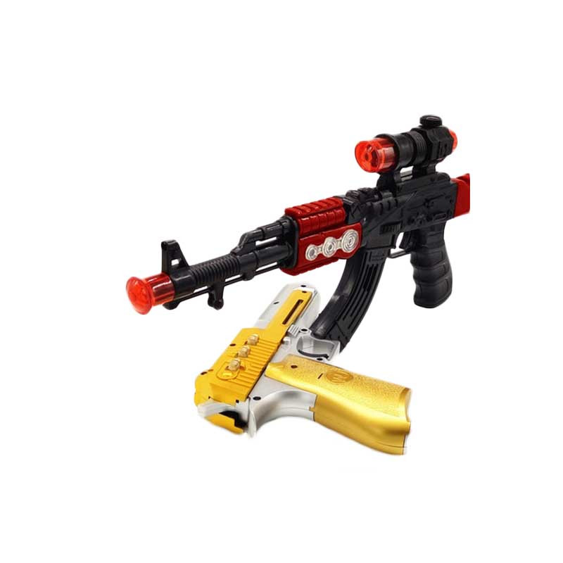 kids home toys 21994儿童电动玩具枪冲锋枪音乐枪道具玩具枪声光