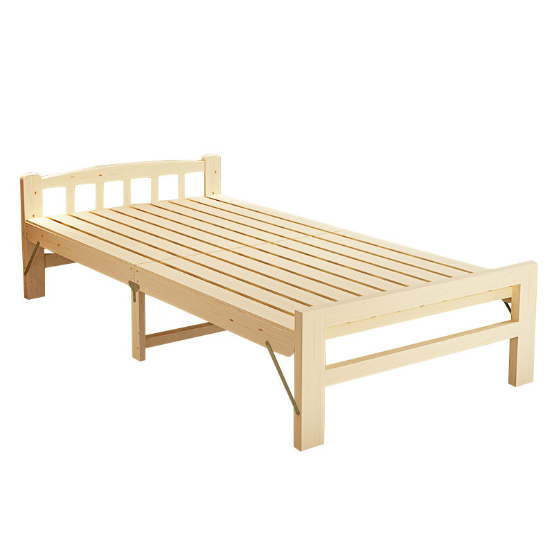 折叠床实木宿舍单人双人省空间活动床便携行军午休方便收折木板床