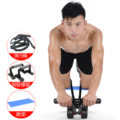 健腹轮腹肌轮四轮轴承滚轮女减肚子锻炼运动收腹肌健身器材家用男