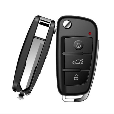 奥迪夜视车钥匙摄像头 迷你针孔会议取证 高清录像机 录音笔录音采纳课堂记录 暗访微型拍照录音夜视摄像机 32g内存