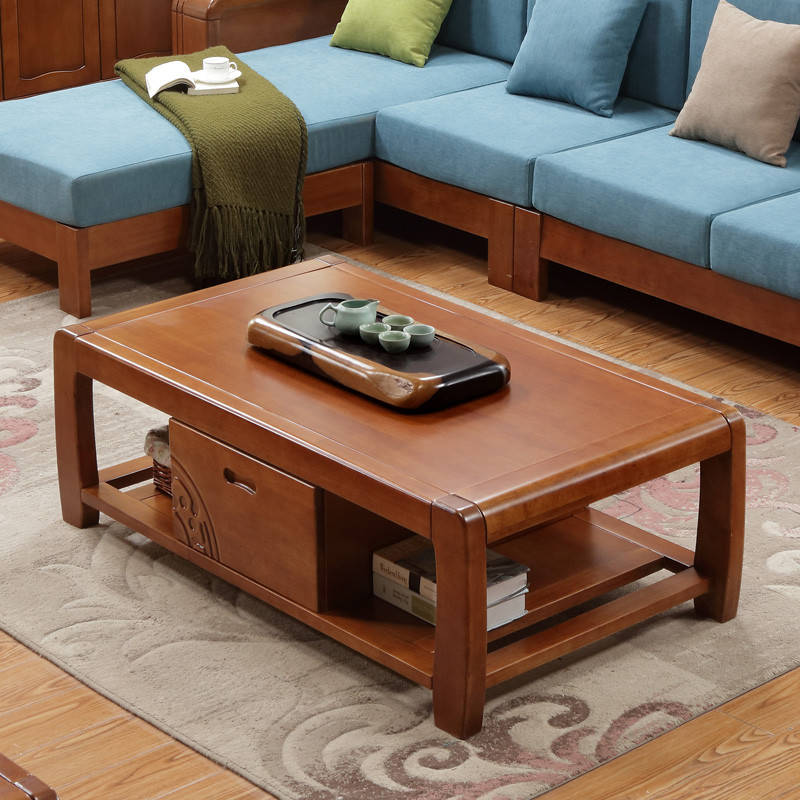 全实木沙发组合客厅现代简约新中式橡木家具木质转角贵妃布艺沙发