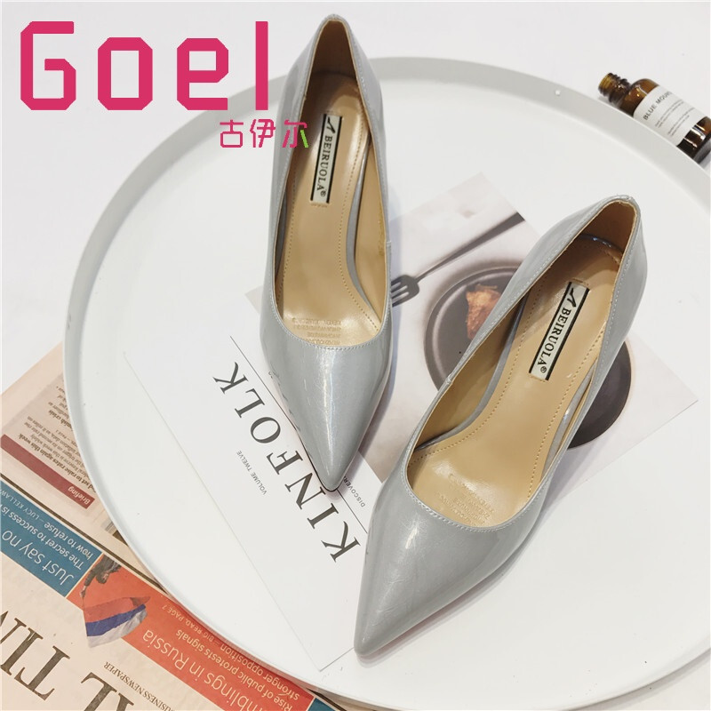 古伊尔轻奢品牌高跟鞋女2017秋季新款韩版水