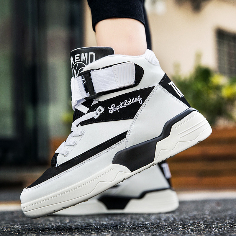 潮男鞋子嘻哈高帮鞋男秋季潮鞋韩版潮流男士高