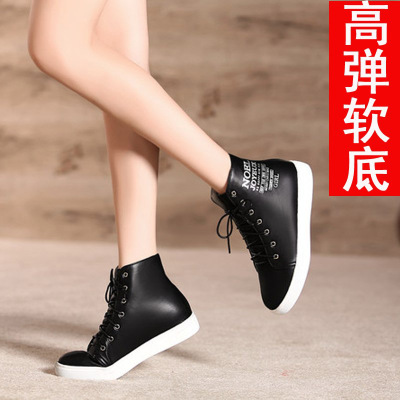 秋冬韩版百搭休闲学生高帮女鞋短靴33平底40平跟41马丁靴42大码43