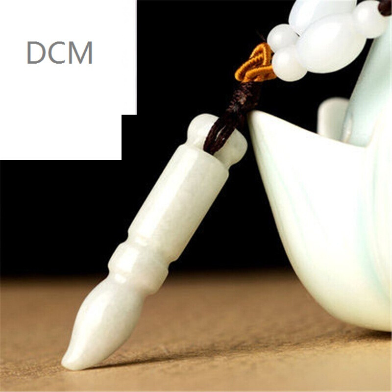 dcm翡翠文昌笔吊坠项链项坠 男女情侣款 翡翠挂件饰品