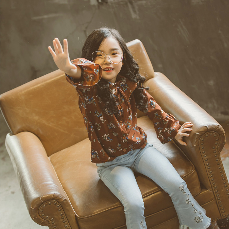 2018童装女童秋装套装2018新款韩版时尚洋气春秋季中大儿童两件套潮衣