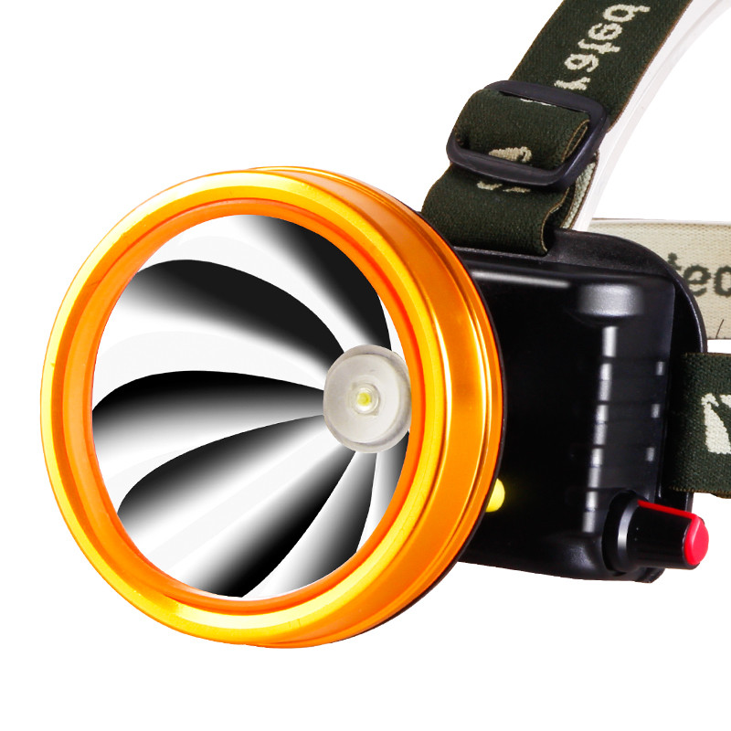 头灯led强光矿灯可充电户外黄光超亮防水头戴式3000米打猎手电筒