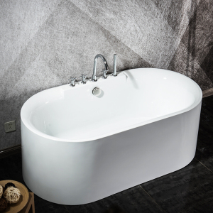 小户型欧式浴缸1.5米一体式防臭水浴浴缸用水排水浴池泡泡浴淋都市诱惑