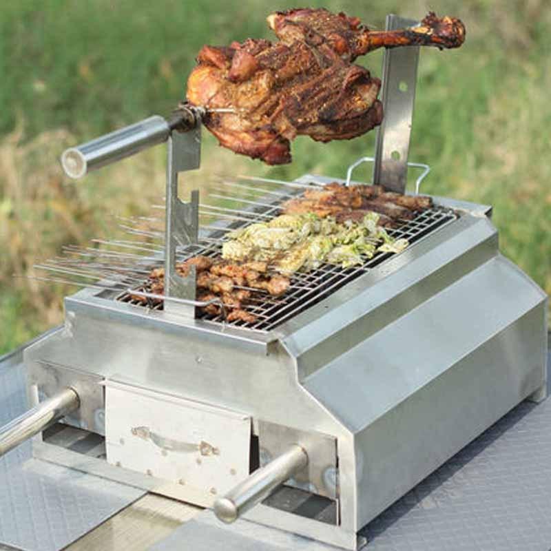 木炭烧烤炉 商用烤肉箱烧烤机烤羊排 3人-5人家用烤羊腿小炉子如图
