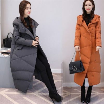 加长款外版轻薄款保暖宽松时尚羽绒服女超长过膝2017冬季新款韩
