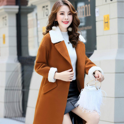 2017秋冬季新款韩版女装毛呢外套显瘦宽松中长款茧型羊绒大衣
