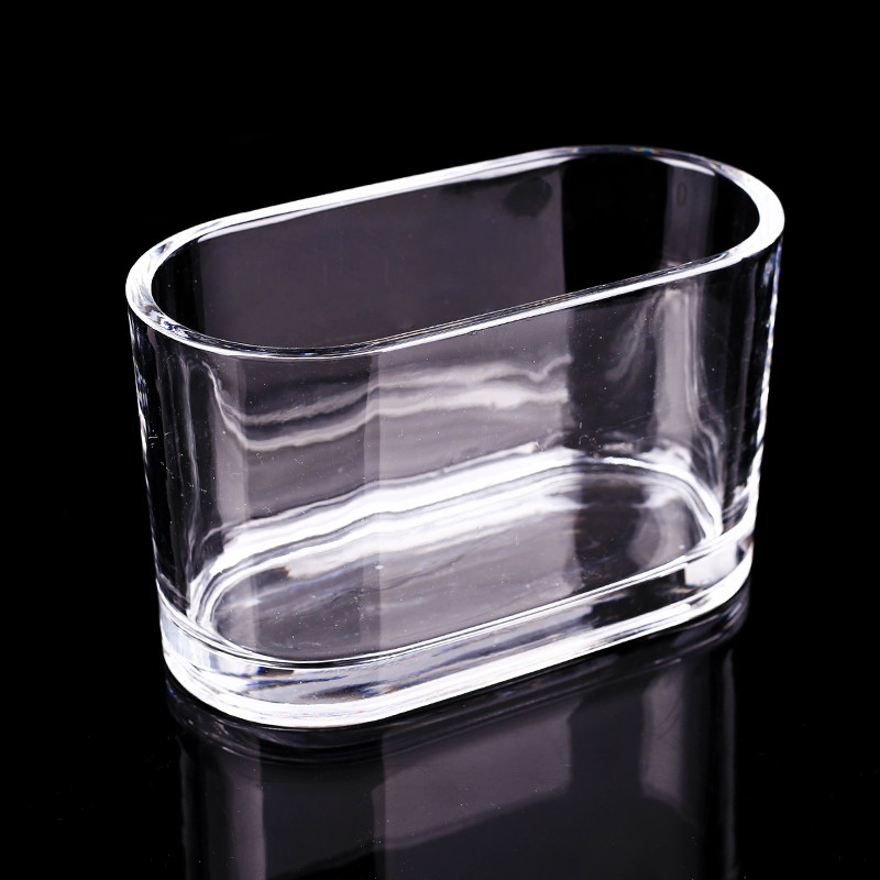 桌面透明玻璃花瓶水培长方形水养植物容器创意鱼缸造景花瓶