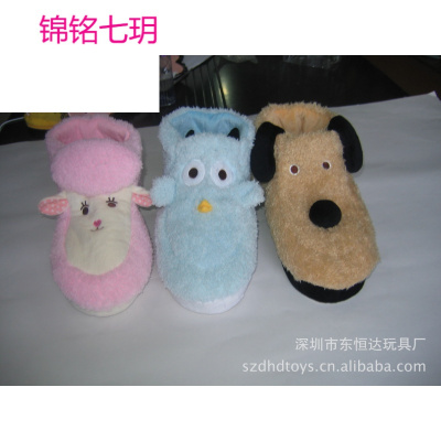 锦铭七玥深圳厂卡通棉拖鞋加工女式棉拖鞋代工卡通靴子